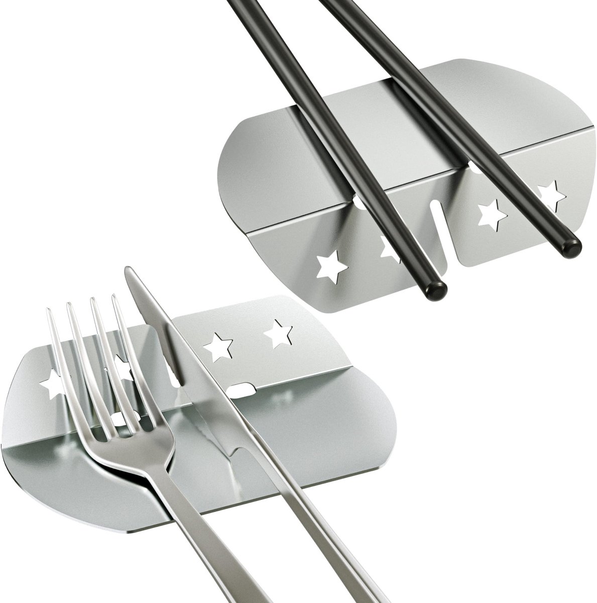 Dailygoods- Bestekbak 2-in-1 roestvrij staal - Bestekhouder - Eetstokhouder - Opbergdoos - Elegant ontwerp - Omkeerbare functie