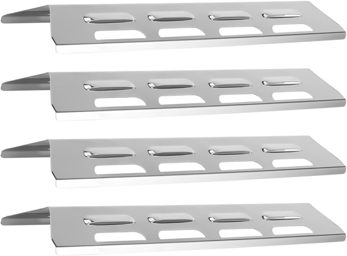 Universele Grill Hitteplaten Grill Hittebescherming Barbecue Bescherming Roestvrij Staal 4-delig Zilver