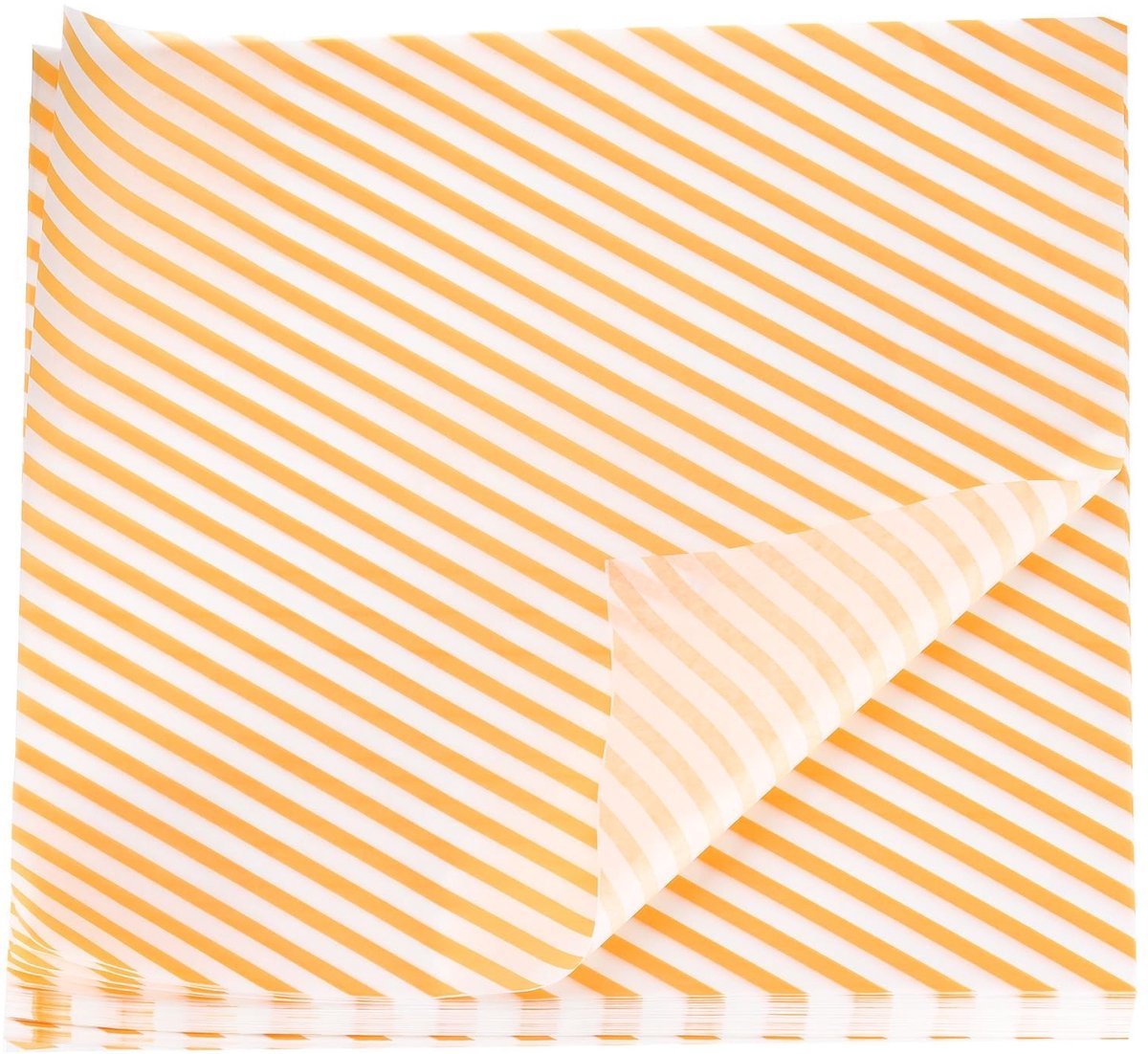 Dailygoods - QUARKZMAN 100 vellen gewaxt papier, vierkant, 30 x 30 cm, absorberend papier voor levensmiddelen, droog, voor sandwiches, bakpapiervoeringen, oranje