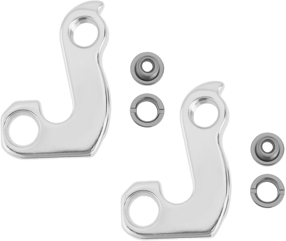 Dailygoods- Fietsderailleurhanger - Compatibel met UNION GH-012 - 38 x 54,5 mm - 2 x Hanger - 4 x Montage Schroeven - Metaal - Derailleurhaak