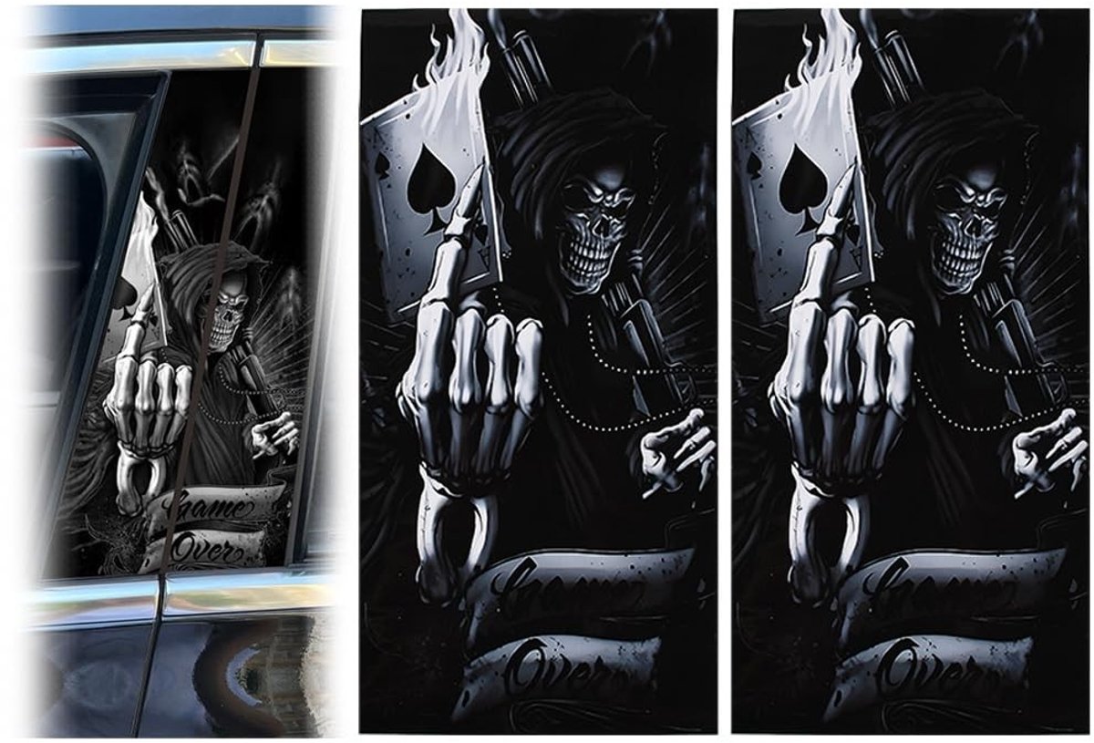 Dailygoods- Auto Stickers Cool Skull Design - Auto Stickers voor Auto Decoratie - Waterdichte Stickers - Schokbestendige Stickers - Hoge Kwaliteit PVC - Universele Maat - Auto Decor