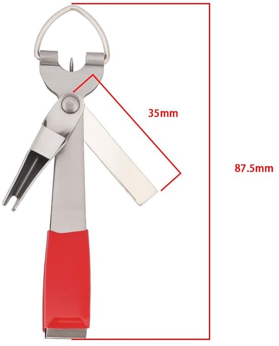 Dailygoods- Vlieglijn Knipper Multifunctioneel - Knoopbindingsgereedschap - Vissende Gereedschap - Draagbaar - Antislip Handgreep - Roestvrij Staal + ABS - Vissersgereedschap van Dailygoods — afbeelding 2