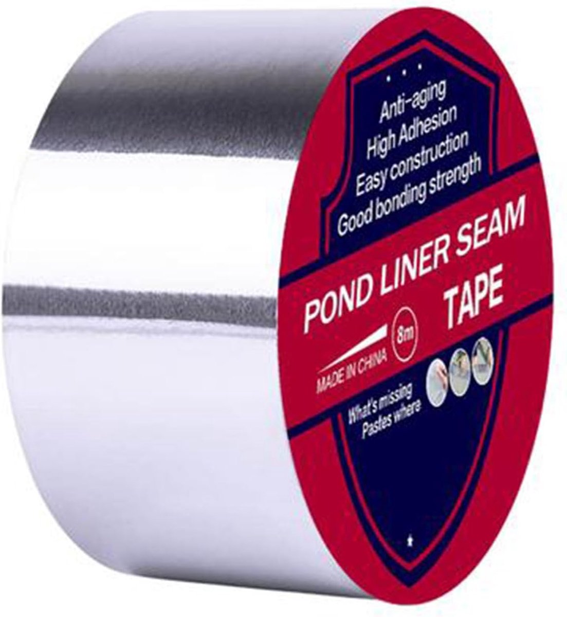 Voeringband - Lekvrije tape - Waterdicht repareren - EPDM aluminium - 5 cm x 5 m - Zwart