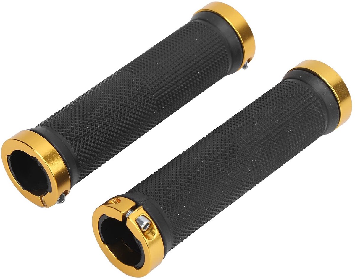 Dailygoods- Fietsstuurgrepen Antislip - Rubber Handvatten - MTB/BMX/Vouwfiets - Vergrendeling - 128x22x33mm - Vermoeidheid Verminderen - Fiets Handvatten