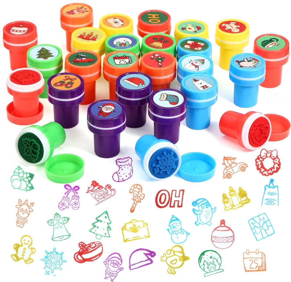 Dailygoods - Stempelset voor Kinderen - 26 Stuks Veilig en Leuk voor Feestdecoratie en Knutselen