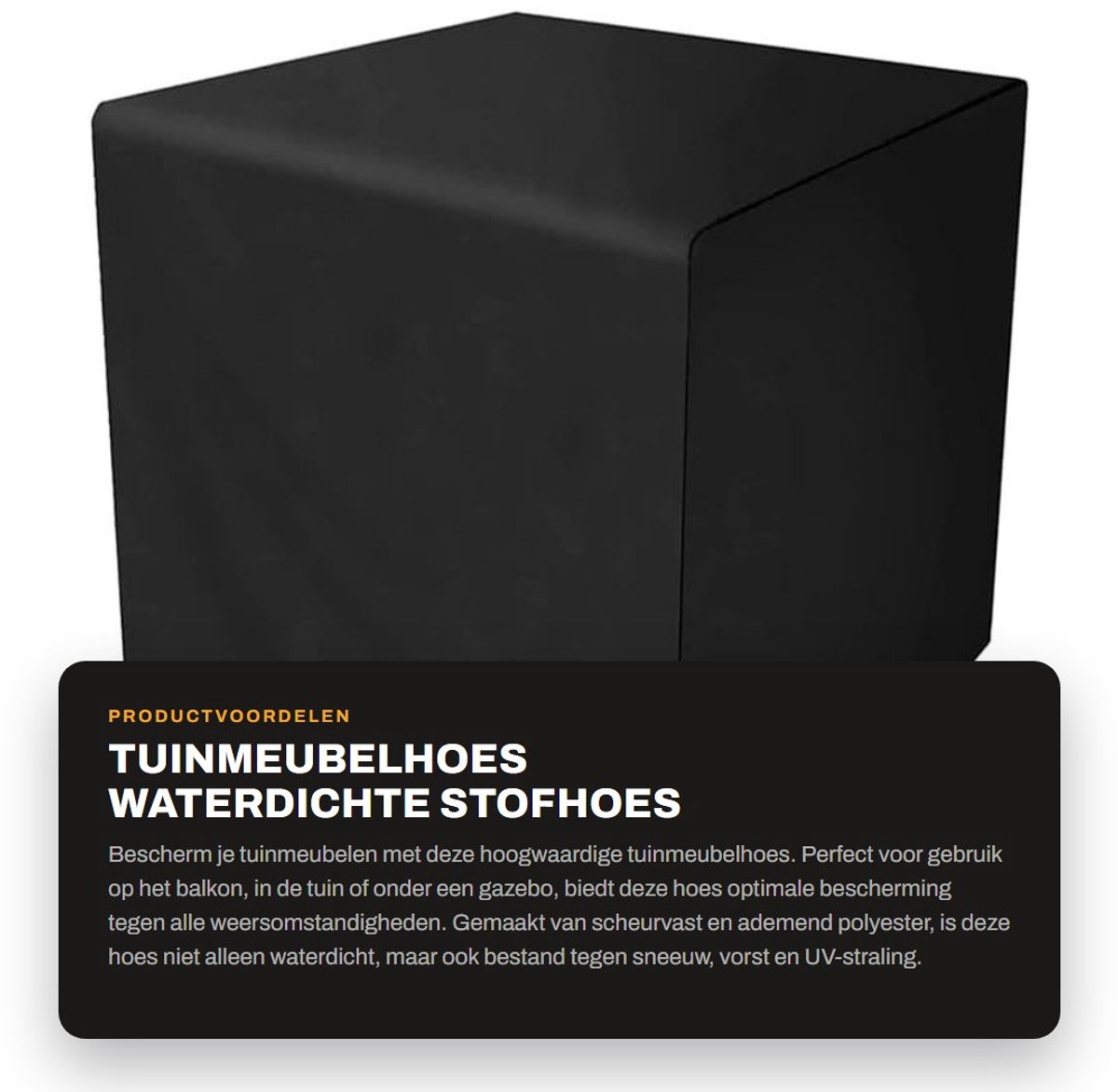 Dailygoods- Tuinmeubelhoes Waterdicht - Rechthoekig 110x80x60 cm - Scheurvast - Premium Polyester - Bescherming tegen Weerselementen - Ademend - Meubelbescherming