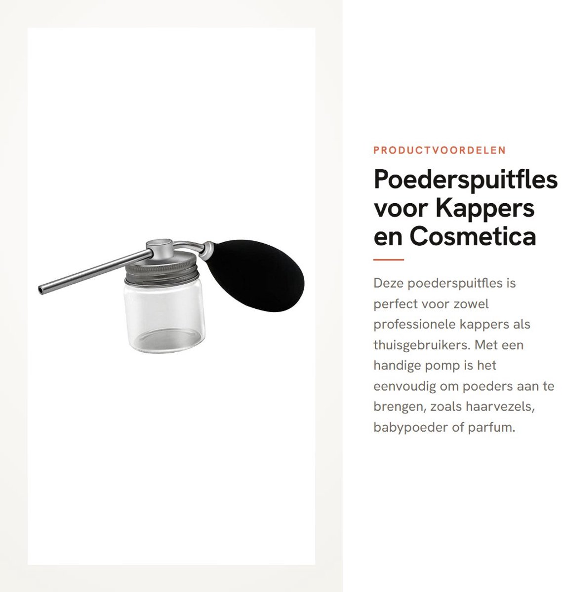 Dailygoods- Talkdispenser Professionele Poederverstuiver - Poederspuitfles - Antislip - Draagbaar - Grote Capaciteit - Rubberen Handgreep - Poederspuit