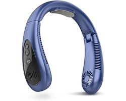 Draagbare nekventilator, koeling - luchtstroom 5000 mAh, werkt op batterijen, USB oplaadbaar, met 3 snelheden, hoofdtelefoonontwerp, handsfree bladloze ventilator voor thuiskantoor, outdoor, kamperen