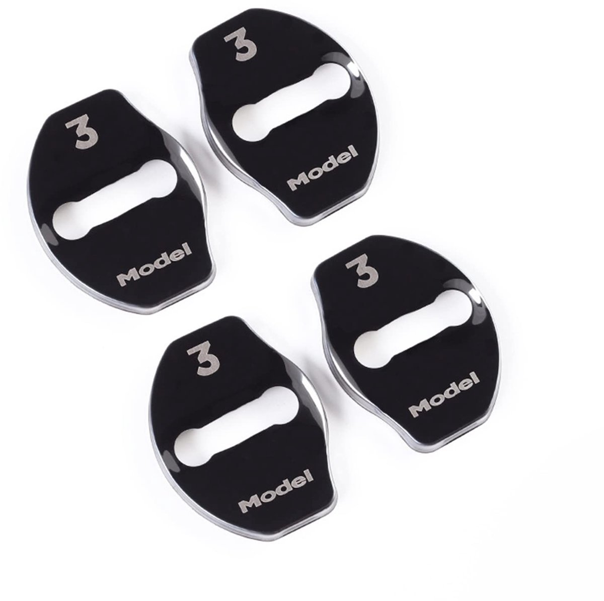 Dailygoods- Deurslot Cover - 4 Stuks - Verdikte Roestvrij Stalen Gesp - Deurvergrendeling - Auto Accessoires - Bescherming tegen Schade - Deurslotafdekking