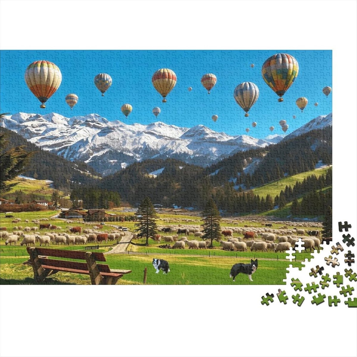 Legpuzzel - Volwassen puzzel - Ontspanning thuis - Gerecycled materiaal - 1000 stukjes - Alpenlandschap