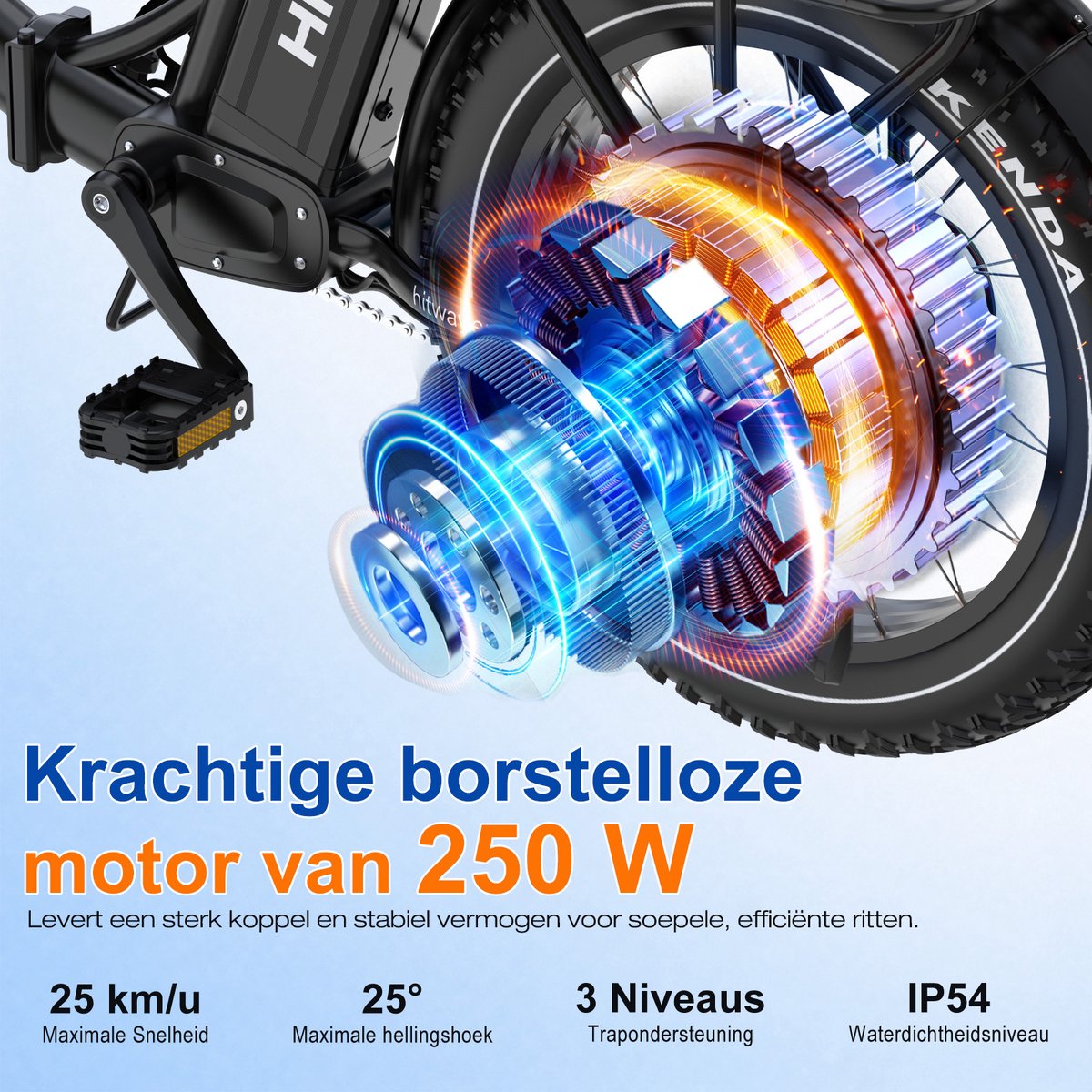 Hitway BK6S Plus: 27Ah Fat Tire E-Bike, 200km Bereik thumbnail 2