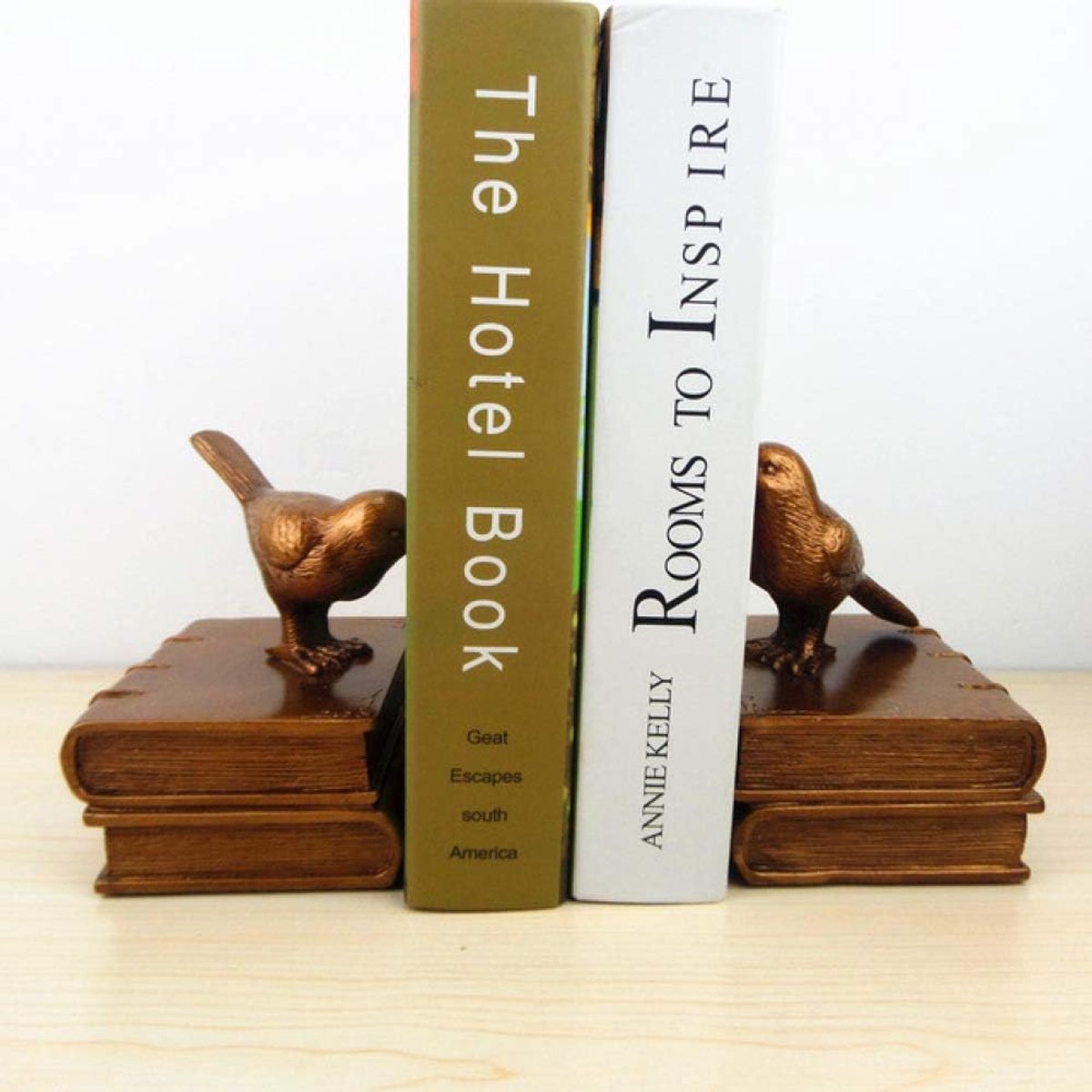 Boekenkast Ornament - Hars Vogel - Boeken Steunen - Milieuvriendelijk Materiaal - 13.5 x 1