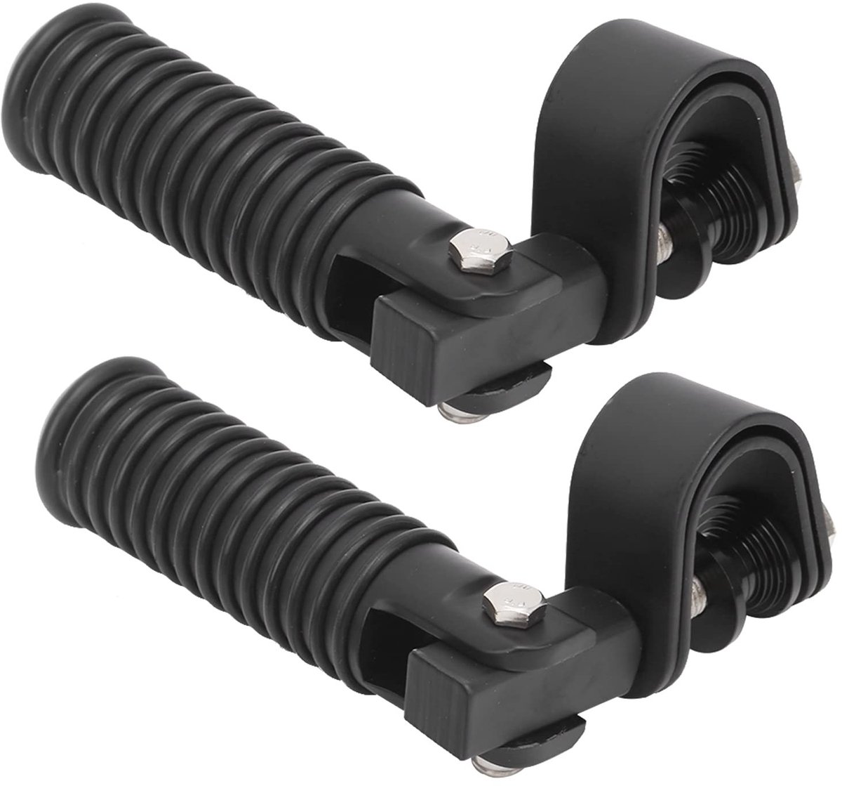 Dailygoods- Voetsteunen Sterk en Corrosiebestendig - Voetsteunen Motorfietsen - Rubber/Metaal - 7,5 inch - Eenvoudig te Installeren - 1 Paar - Motorsteunen