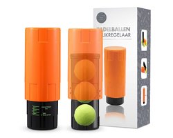 Waxels® Padel & Tennis Ball Saver – Drukregelaar voor Padel- en Tennisballen – Ball Pressurizer – Verlengt Levensduur van Ballen – Compacte Ball Rescuer – Sport Accessoire – Oranje