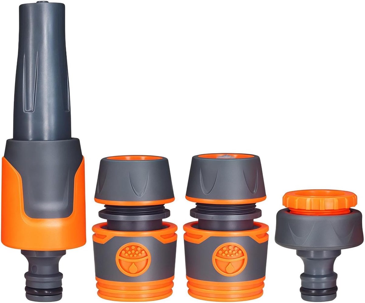 Hogedruk Gereedschap - Waterspuit Mondstuk - Diverse Reiniging - 3 Sproei Modi - 15 x 10 x 5 cm - Grijs