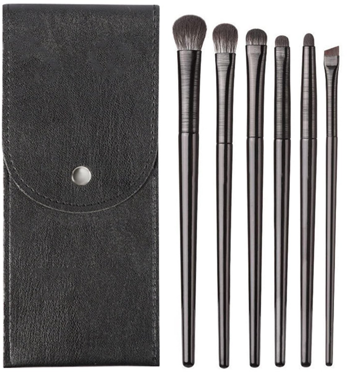 Dailygoods- Oogmake-upkwasten Set - Professionele Kwasten - Zachte Paardenhaarvezel - Hygiënische Houder - Voor Oogschaduw en Contouren - Effectief en Praktisch - Make-upkwasten