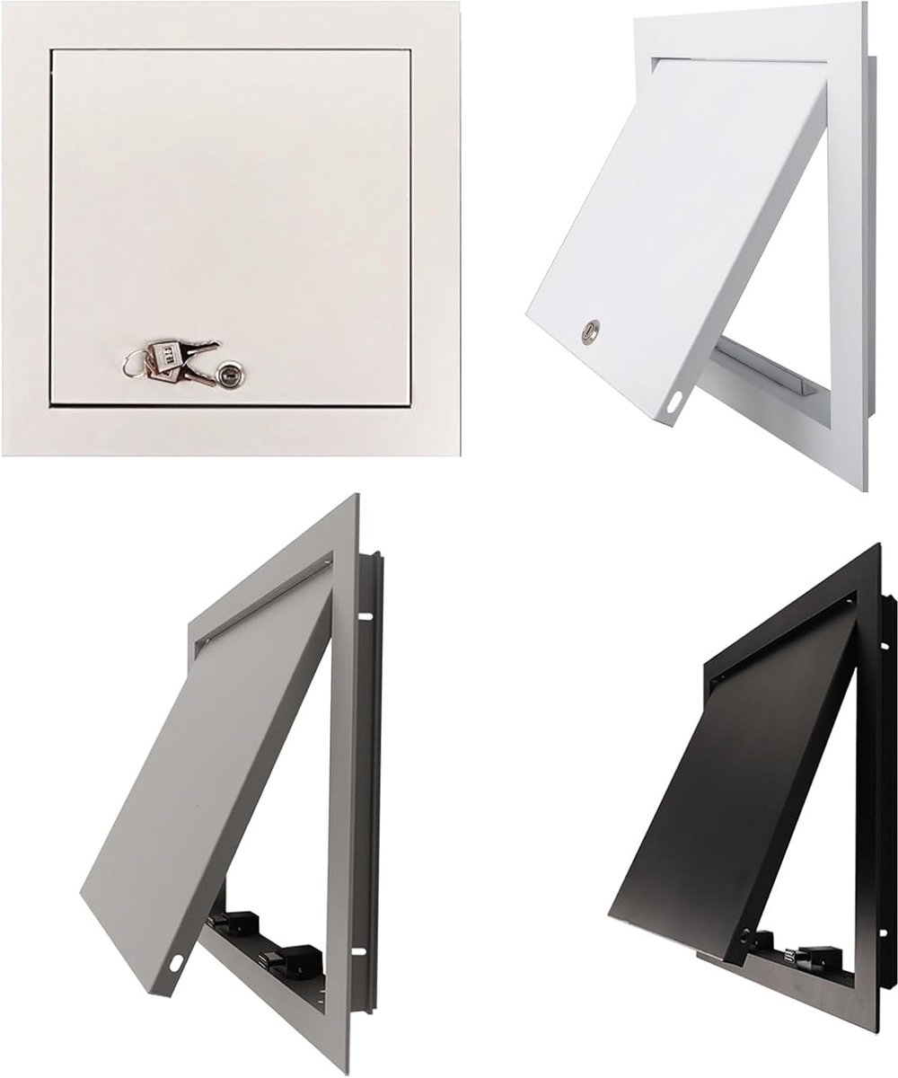 Inspectiedeur - Toegangsdeur Paneel - Muren Afwerken - Aluminiumlegering - 25x30 cm - Zwart