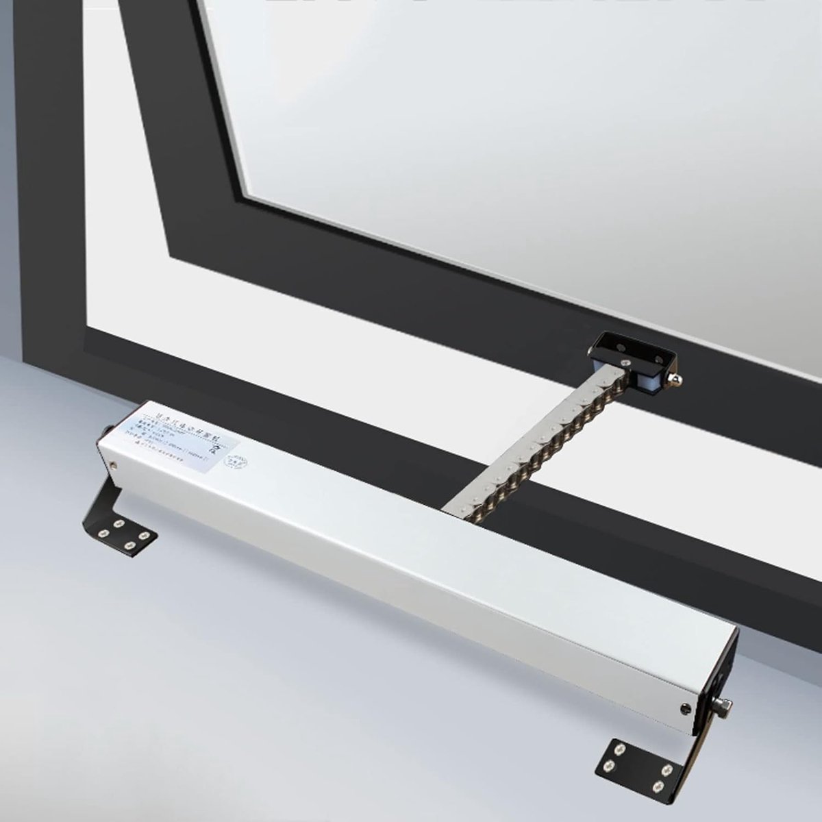 Elektrische Raamopener - Automatische Opener - Ramen Openen - Draadloze Bediening - 300-800mm Slag - Zilverkleurig