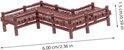 Bruine miniatuur loopbrug met afmetingen van 6 cm breed en 1,5 cm hoog.