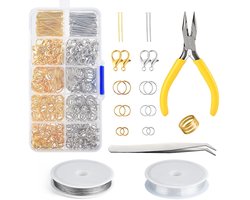 Sieradenkit voor Beginners - Gereedschapsset Zilver/Goud met Punttang