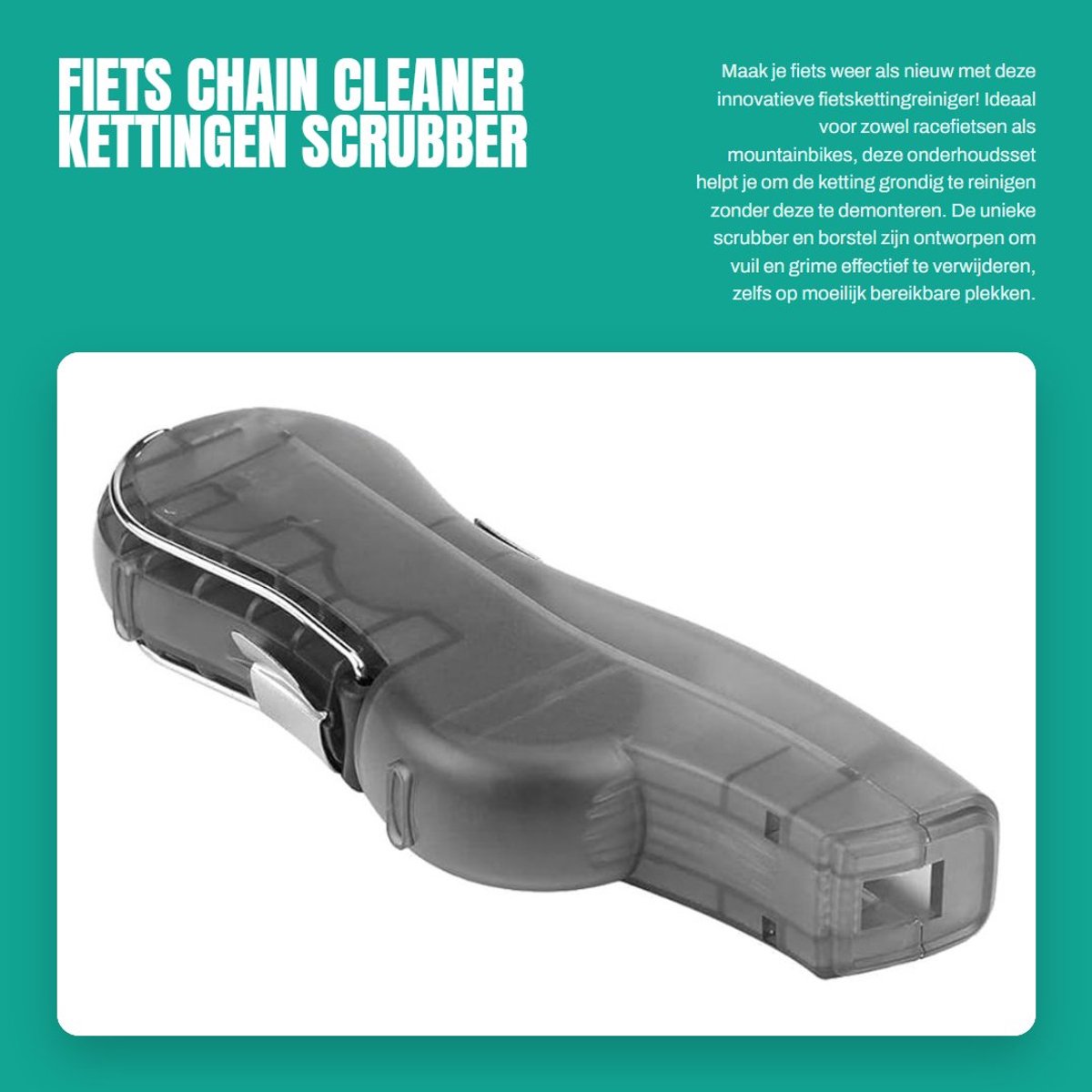 Dailygoods- Kettingreiniger Diepe Reiniging - Fiets/Motor - Onderhoudsset - Kettingborstel - Geschikt voor Multi-speed/Singe-speed - Handig Hulpmiddel - Fietsreinigingsset