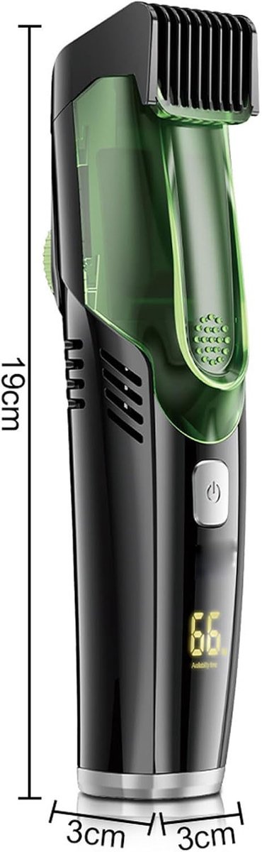 SURFOU Automatische Haarzuiger Tondeuse-Elektrische Haartrimmer met Zuigfunctie-USB Oplaadbaar Baard & Haar Knipper-Instelbare Lengte 1-20mm-IPX6 Waterdicht-Groen thumbnail 2