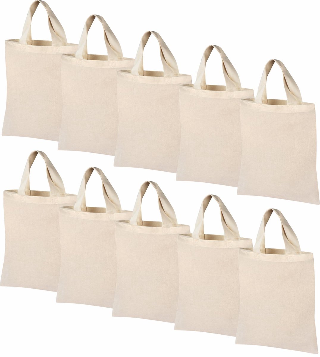 Dailygoods- Katoenen Tasjes Klein 14x18 cm - Set van 25 - OEKO-TEX® Katoen - Cadeautasjes - Stoffen Zakjes - Zelf Bedrukken - Perfect voor Feestjes - Cadeautas