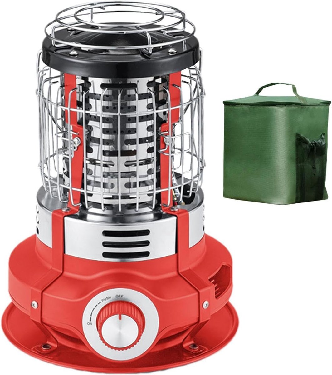 Terrasverwarming Elektrisch - Buitenverwarming Kachel - Buiten Ontspannen - Kantel Beveiliging - 1500 W - Rood