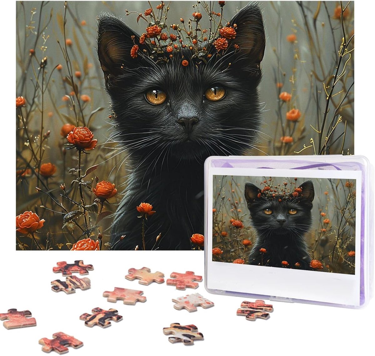 Legpuzzels - Fotopuzzel - Ontspanning - Gepersonaliseerd - 500 stukjes - Katten en vleermuizen