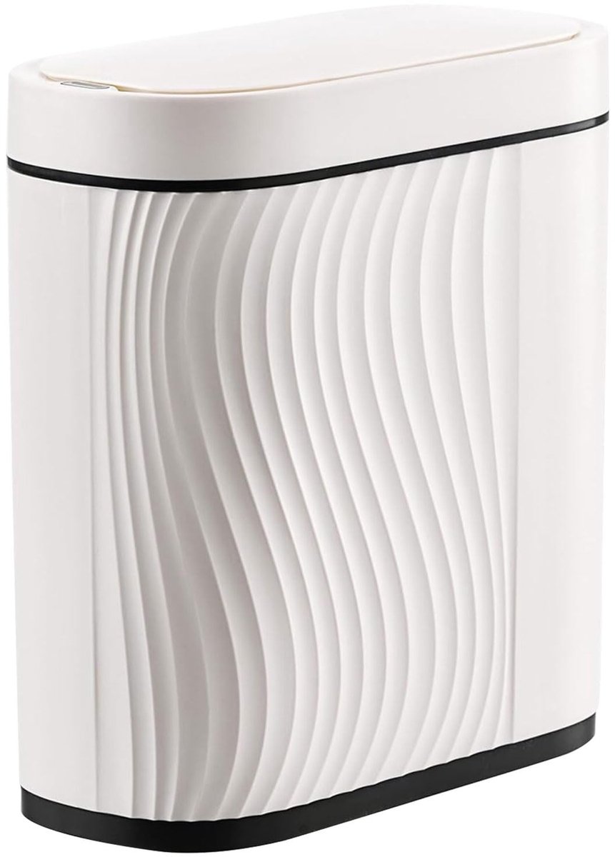 Dailygoods- Afvalbak 8 Liter - Prullenbak met Sensor - Compacte Afvalbak - Waterdichte Deksel - Hoogwaardige ABS Kunststof - Ideaal voor Badkamer/Keuken
