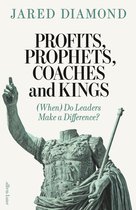 Boek "Profits, Prophets, Coaches and Kings" van Jared Diamond, met een afbeelding van een beeldhouwwerk van een leider met een scepter.