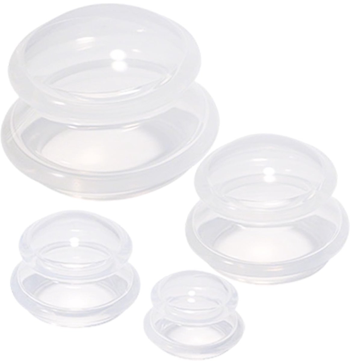 Dailygoods- Siliconen Cups - 4 Stuks - Anti-Cellulitis - Lichaamsmassage - Fitnessondersteuning - Pijnverlichting - Intiem Verzorgingsproduct - Cupping