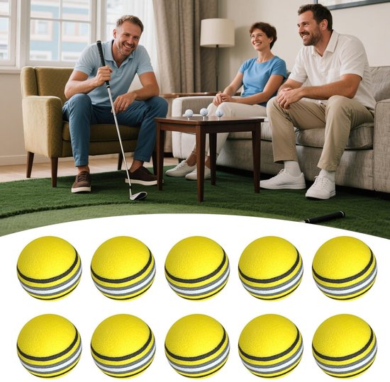 Golfballen 10x - EVA-schuim - Trainingsballen - Warming-up Spullen - Geschikt voor Binnengebruik - Verbeter Swingtechnieken - Sponsgolfbal — afbeelding 4