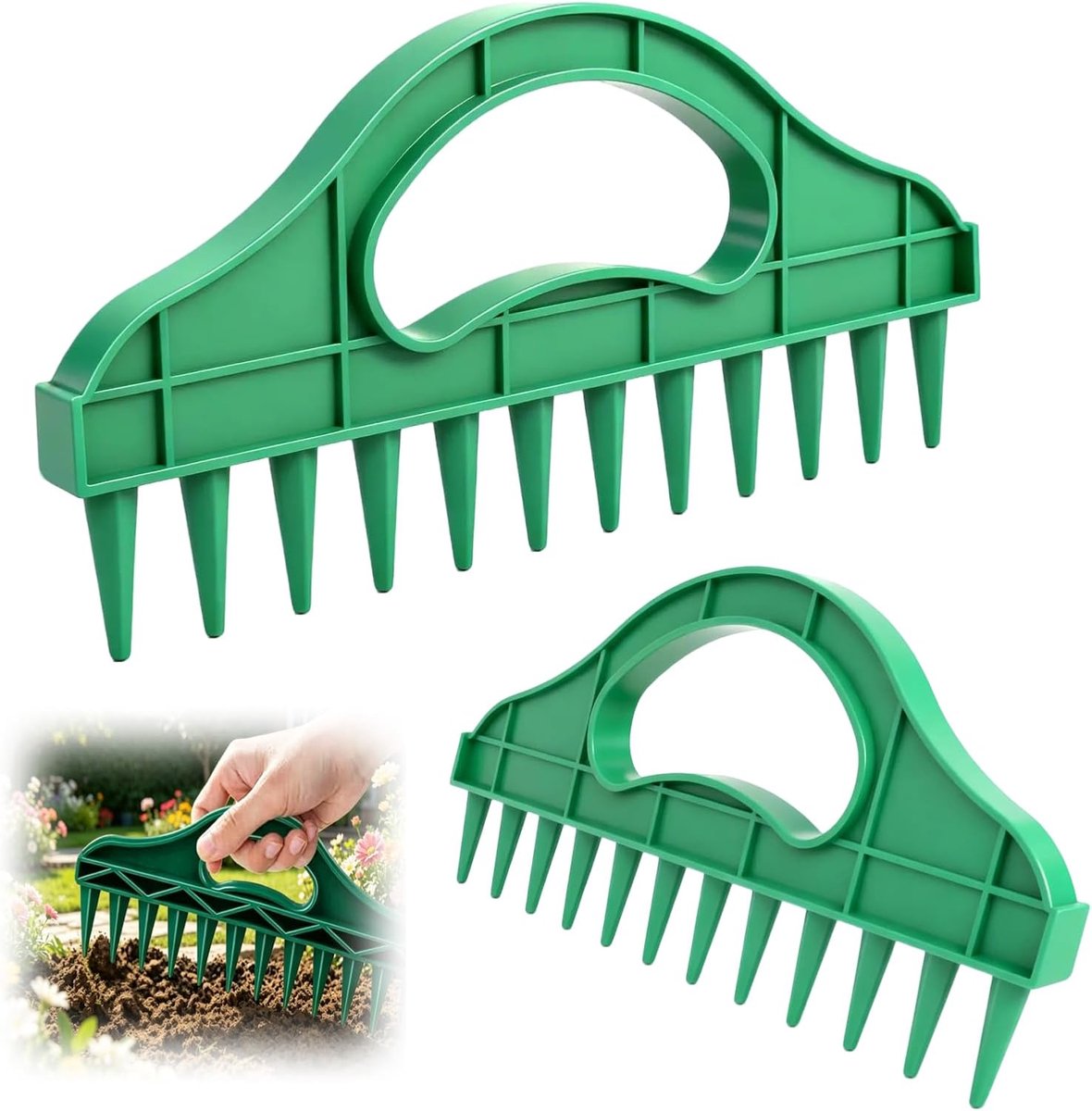 Plantenhulp Set - Zaad Dispenser - Nauwkeurig Zaaien - Verstelbare Zaaihoeveelheid - 2 Stuks - Groen