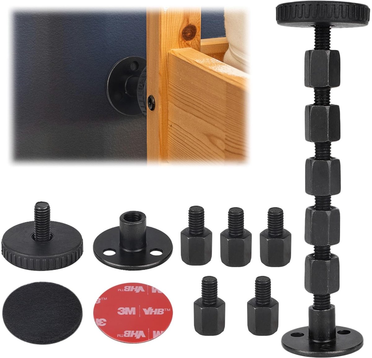 Dailygoods- Bedframe Verstelbaar - Stabilisatoren - Anti-Schud Gereedschap - Koolstofstaal - Eenvoudige Installatie - 4 Sets - Meubelstabilisator