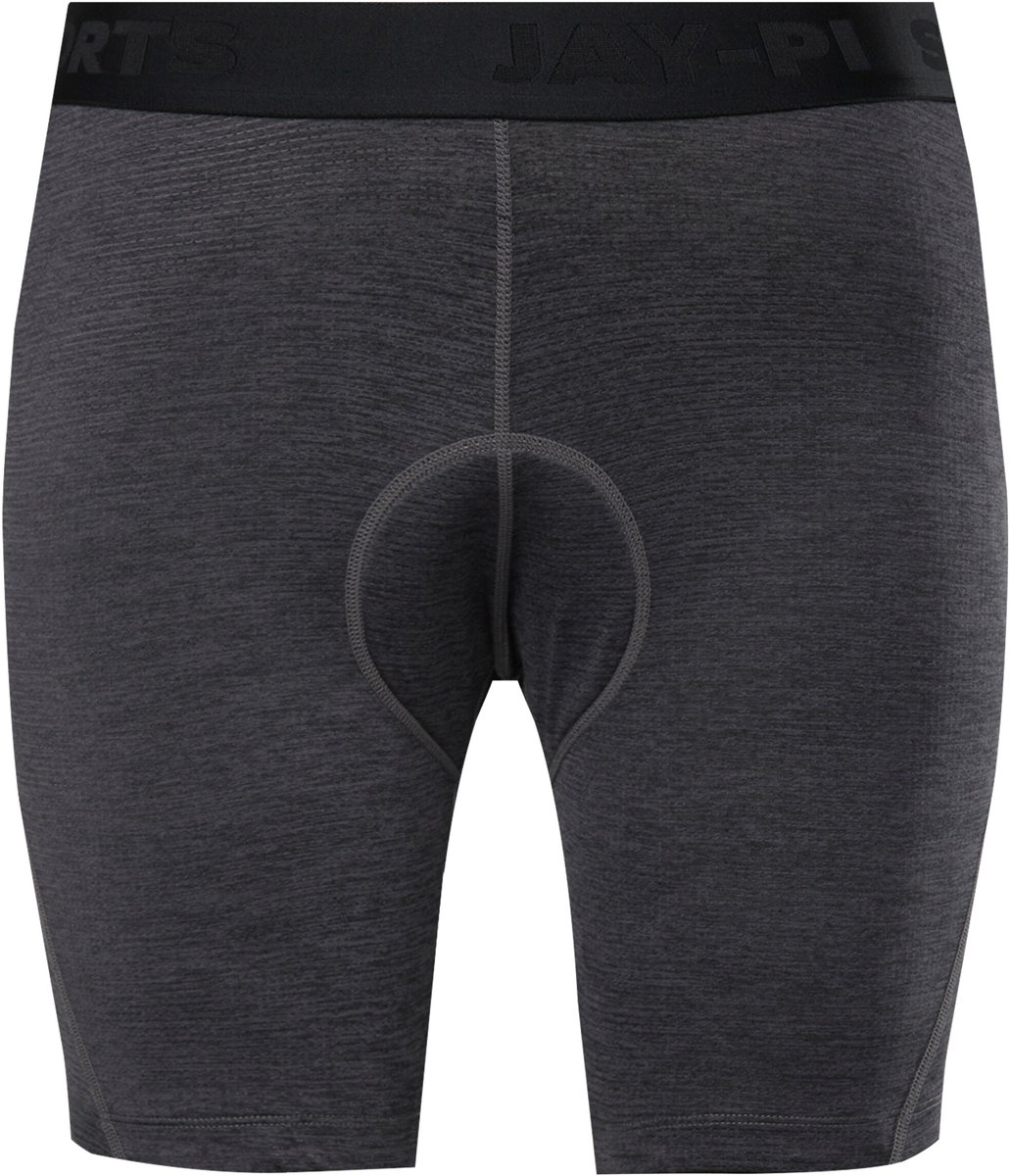 JAY-PI - Heren - Fietsonderbroek geïntegreerde zeem - Staalgrijs - Maat XL