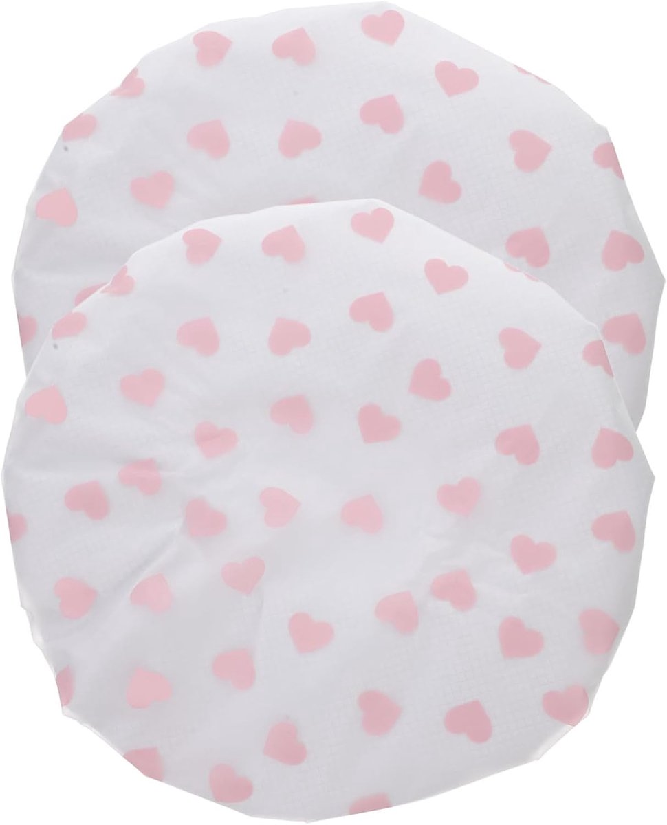Herbruikbare Douchekap - Haarcap Badmuts - Haarverzorging Thuis - Dubbellaags Waterdicht - 31 cm Diameter - Hartpatroon