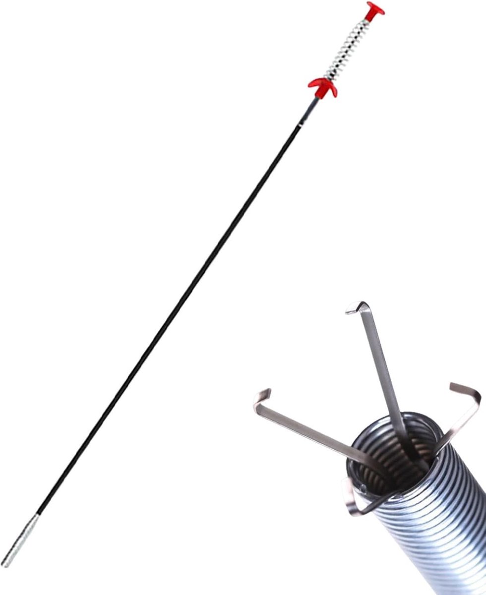Ontstoppingsgereedschap - Afvoerslang tool - Snel ontstoppen - Flexibele grijper - Tot 16 meter - Grijs