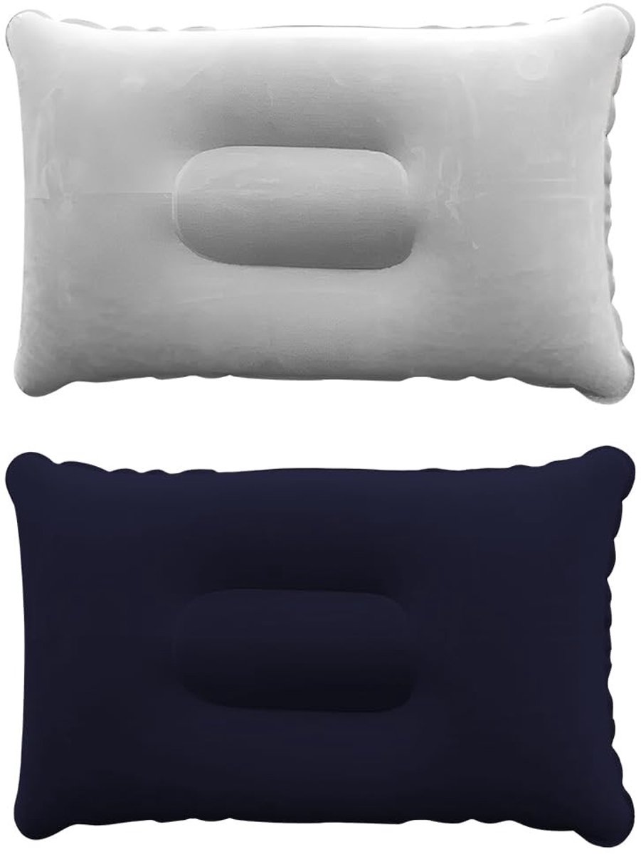 Dailygoods- Opblaasbaar Kussen Ultralicht - Campingkussen - Strandkussen - Draagbaar - Compact - Stevig Vinylkunststof - Reiskussen