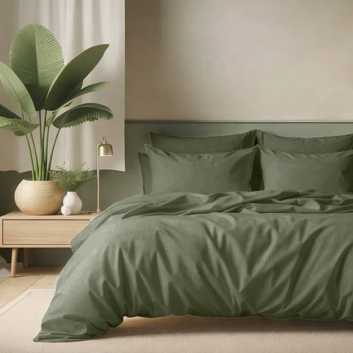 Dailygoods- Beddengoedset 5-delig - Hoeslaken 140 x 190 cm - Laken 240 x 300 cm - Kussenslopen 65 x 65 cm - Kussensloop 45 x 185 cm - 100% Katoen - Lakenset