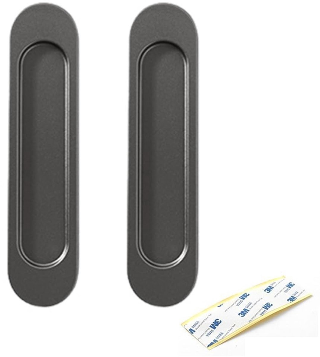 Dailygoods- Schuifdeurgrepen 2 Stuks - Zelfklevend - Aluminium - Moderne Stijl - Verborgen Handgrepen - Hoge Breukvastheid - Deurgrepen