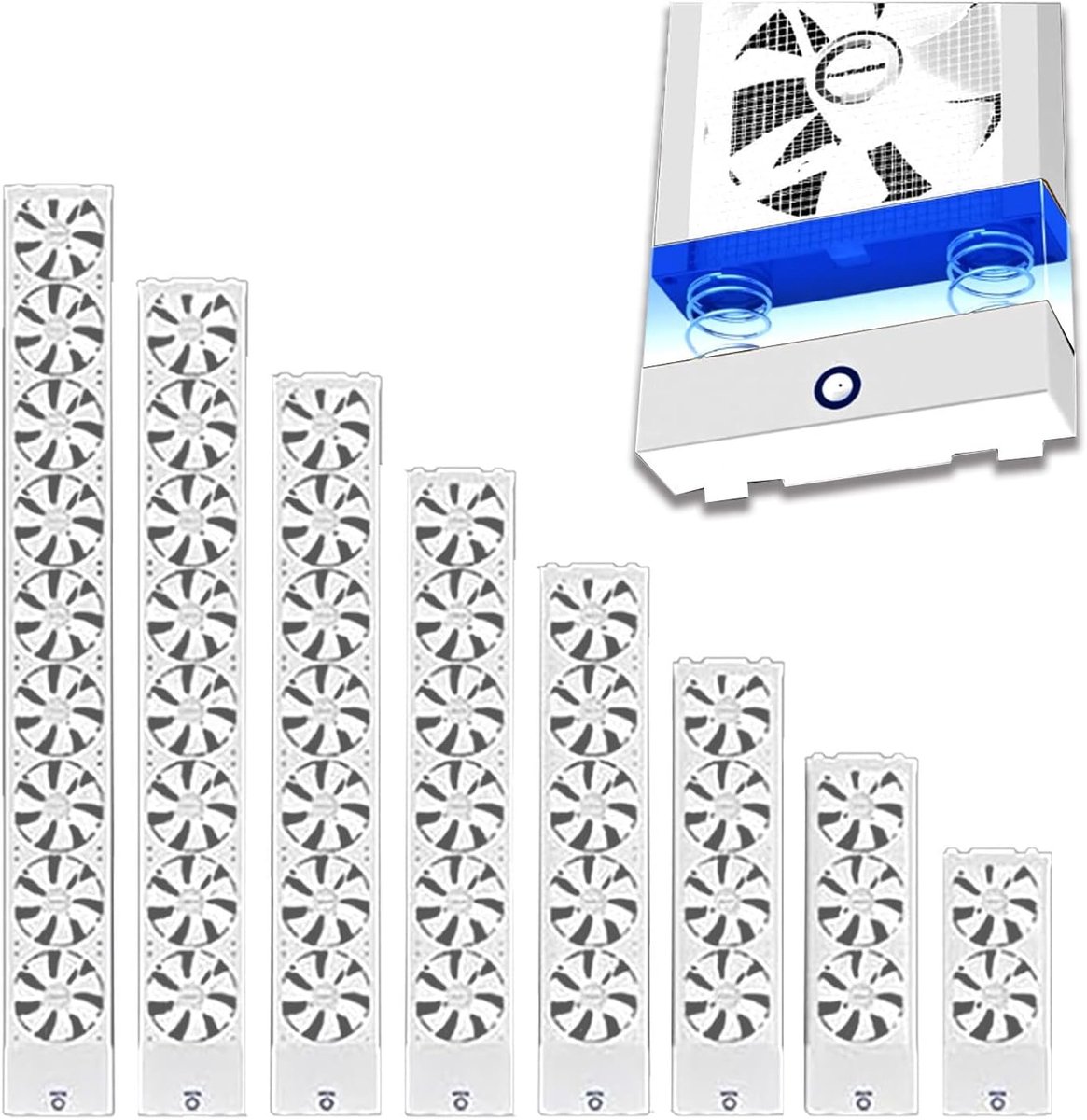 Raamventilator - Afzuigventilator - Luchtcirculatie - Boorvrije montage - 35-135 cm - Wit
