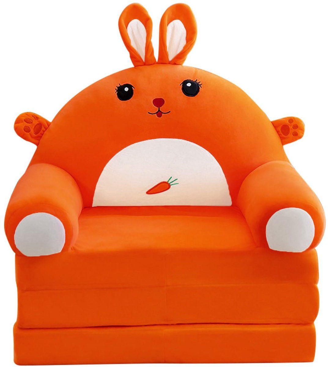 Dailygoods- Bankhoes Zacht - Kinderbankhoes 2 in 1 - Uitvouwbaar - Schattige Cartoon Diervorm - Huidvriendelijk Materiaal - Comfortabel en Ondersteunend - Kindersofa