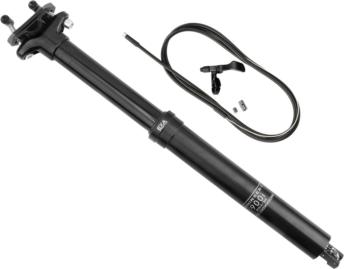 Fiets Zadelpen - Externe Zadelpen - Fietstocht Comfort - Roestvrij Aluminium - 30.9/31.6mm - Zwart