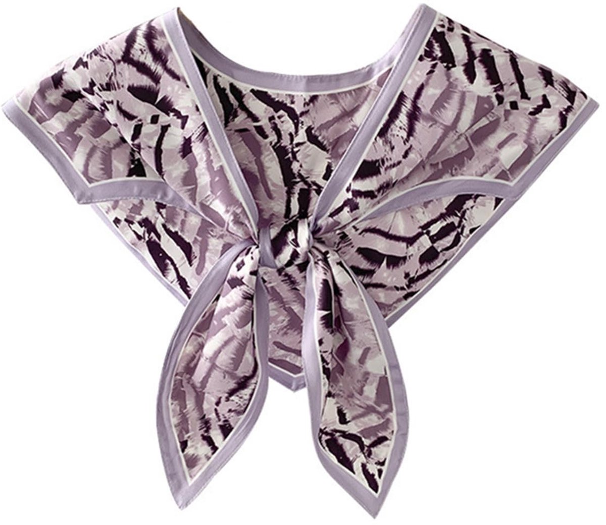 Dailygoods - Decoratieve sjaal - Mode sjaal - Afneembare nepkraag - Driehoekige schoudercape - UV-bescherming - Geschikt voor dames - 45 x 35 cm