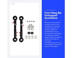 Dailygoods- Sway Bar Ontkoppelt RVS - Verstelbaar Systeem - Sneller Disconnect - Geschikt voor JK/JKS - 2 Stuks - Hoogwaardige Kwaliteit - Stabilisatorstang