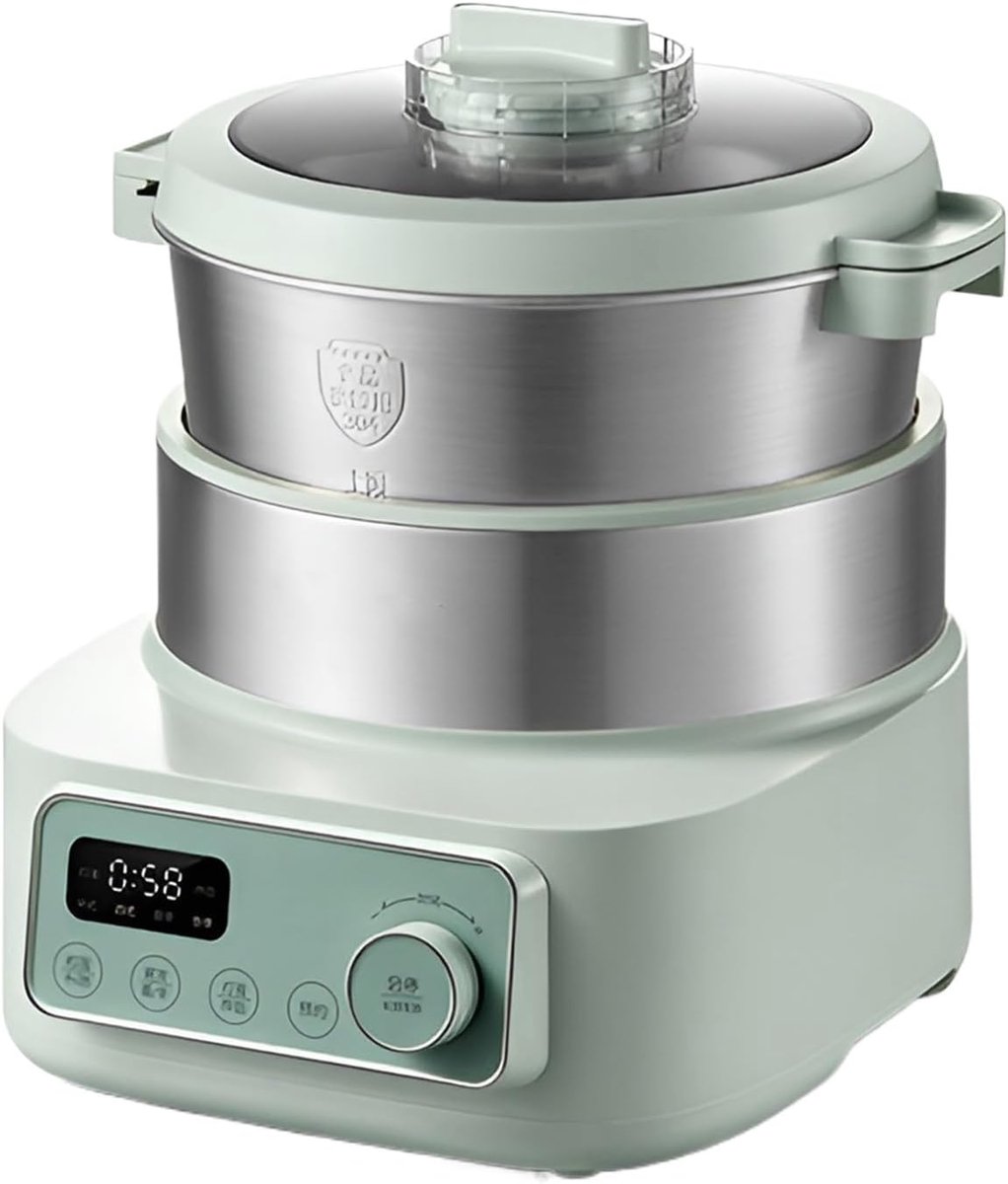 Elektrische Deegmaker - Automatische Mixer - Zelf Bakken - Constante Temperatuur Functie - 5 Liter Capaciteit - Groen