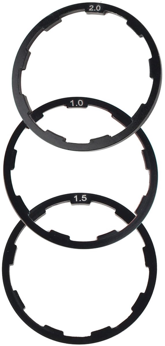 Dailygoods- Cassette Spacer Aluminium Legering 3 Stuks - Fiets - Lichtgewicht - Makkelijk te Installeren - Voor Mountainbike/Racefiets - Voor Aftandring/Naaf - Fietsspacer