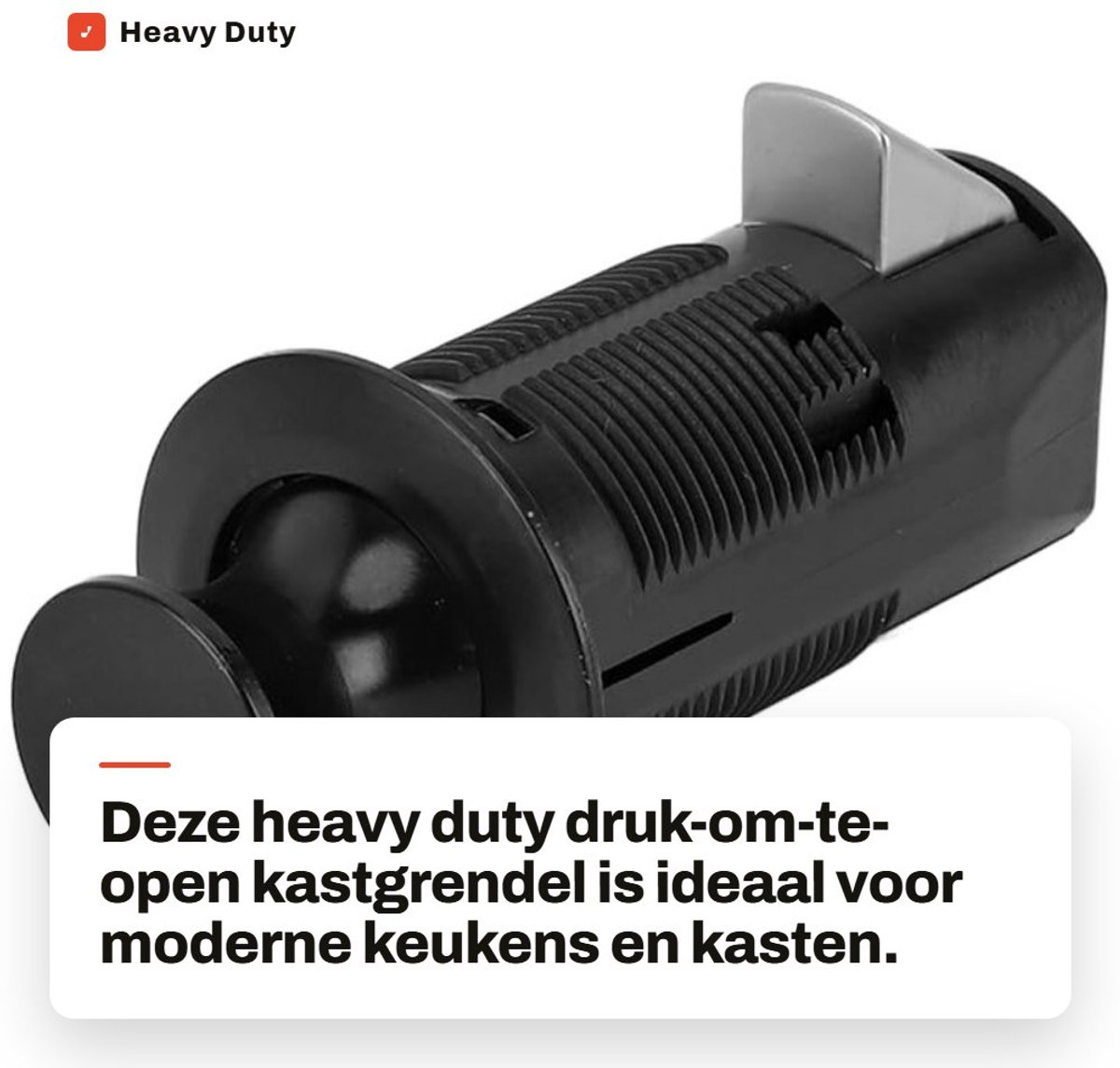 Dailygoods - Heavy Duty Druk-om-te-Open Kastgrendel voor Keuken en Kasten