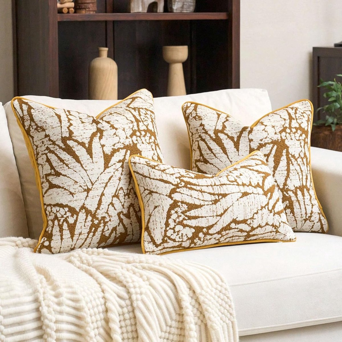 Decoratieve Kussenslopen - Set van 4 - Woonkamer Decoratie - Boerderij Boho Stijl - 45x45 